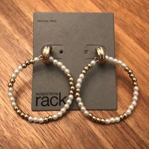 Nordstrom | Faux Pearl Door Knocker Earrings | 1.75” Drop
